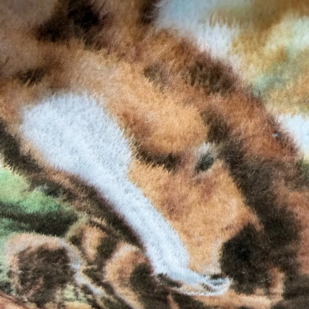 Northwest Co Spring Run Horse Mountain Plush Throw Blanket Signed Western Cabin